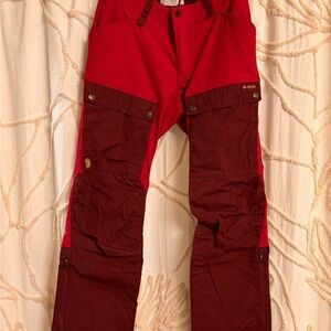 Fjallraven Women's Red and Burgundy Cargo Pants